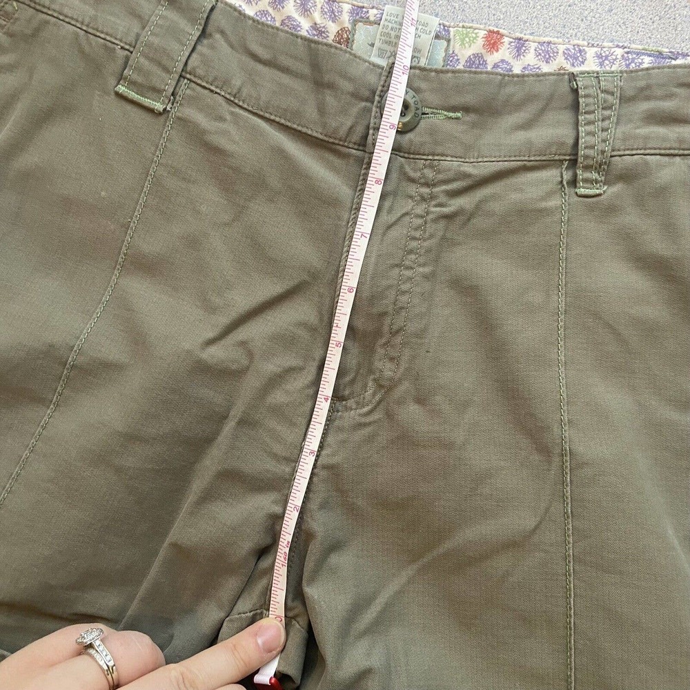Horny Toad Womens Size 10 Roll Tab Shorts Olive Green Casual Pockets Hiking - Picture 7 of 9